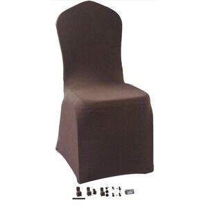 12 Pack Spandex Chair Covers‎ Banquet OS Brown New Stretch